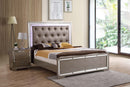 Alana King Bed, Silver Champagne