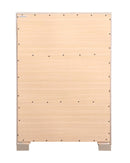 Alana 5-Drawers Chest, Silver Champagne