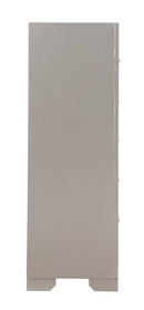 Alana 5-Drawers Chest, Silver Champagne