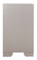Alana 2-Drawers Nightstand, Silver Champagne