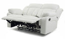 Daria 62in Reclining Loveseat, White