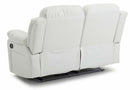 Daria 62in Reclining Loveseat, White