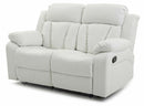Daria 62in Reclining Loveseat, White