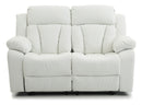 Daria 62in Reclining Loveseat, White