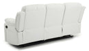 Daria 85in Reclining Sofa, White