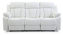 Daria 85in Reclining Sofa, White