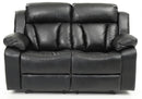 Daria 62in Reclining Loveseat, Black