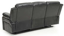 Daria 85in Reclining Sofa, Black