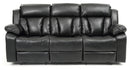 Daria 85in Reclining Sofa, Black