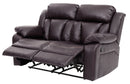 Daria 62in Loveseat, Dark Brown