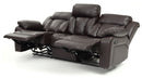Daria 85in Reclining Sofa, Dark Brown