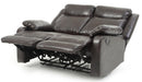 Ward 55in Reclining Loveseat, Dark Brown