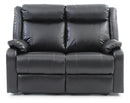 Ward 55in Reclining Loveseat, Black