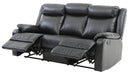 Ward 76in Reclining Sofa, Black