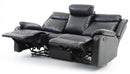 Ward 76in Reclining Sofa, Black