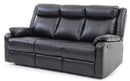 Ward 76in Reclining Sofa, Black