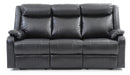 Ward 76in Reclining Sofa, Black