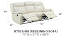 Ward 55in Reclining Loveseat, Pearl