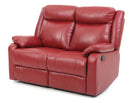 Ward 55in Reclining Loveseat, Red