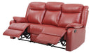 Ward 76in Reclining Sofa, Red