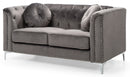 Pompano 62in Loveseat, Dark Gray