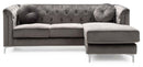 Pompano 83in Sofa Chaise, Dark Gray