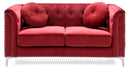 Pompano 62in Loveseat, Burgundy
