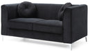 Delray 65in Loveseat, Black