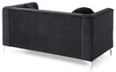 Delray 65in Loveseat, Black