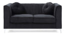 Delray 65in Loveseat, Black