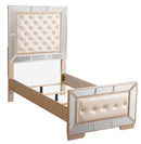 Hollywood Twin Box Spring Bed, Pearl
