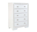 Hollywood 5-Drawers Chest, Pearl