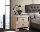 Hollywood 2-Drawers Nightstand, Pearl
