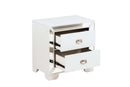 Hollywood 2-Drawers Nightstand, Pearl
