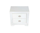 Hollywood 2-Drawers Nightstand, Pearl