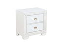 Hollywood 2-Drawers Nightstand, Pearl