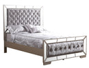 Hollywood Full Box Spring Bed, Silver Champagne