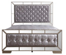 Hollywood Full Box Spring Bed, Silver Champagne