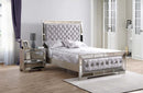 Hollywood Full Box Spring Bed, Silver Champagne
