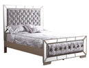 Hollywood Queen Box Spring Bed, Silver Champagne