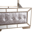 Hollywood Twin Box Spring Bed, Silver Champagne