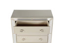Hollywood 5-Drawers Chest, Silver Champagne