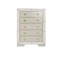 Hollywood 5-Drawers Chest, Silver Champagne