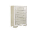 Hollywood 5-Drawers Chest, Silver Champagne