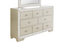 Hollywood 8-Drawers Dresser, Silver Champagne