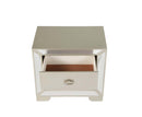 Hollywood 2-Drawers Nightstand, Silver Champagne