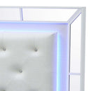 Hollywood_Hills Full Box Spring Bed, Silver Champagne