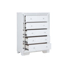 Hollywood_Hills 5-Drawers Chest, Silver Champagne