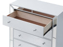 Hollywood_Hills 5-Drawers Chest, Silver Champagne