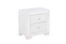 Hollywood_Hills 2-Drawers Nightstand, Silver Champagne